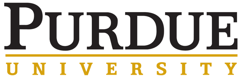 A picture of Purdue University's logo.